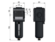 Voorfilter 0.3micron G1'' 2000l/min Semi-Auto Metal Multifix 4