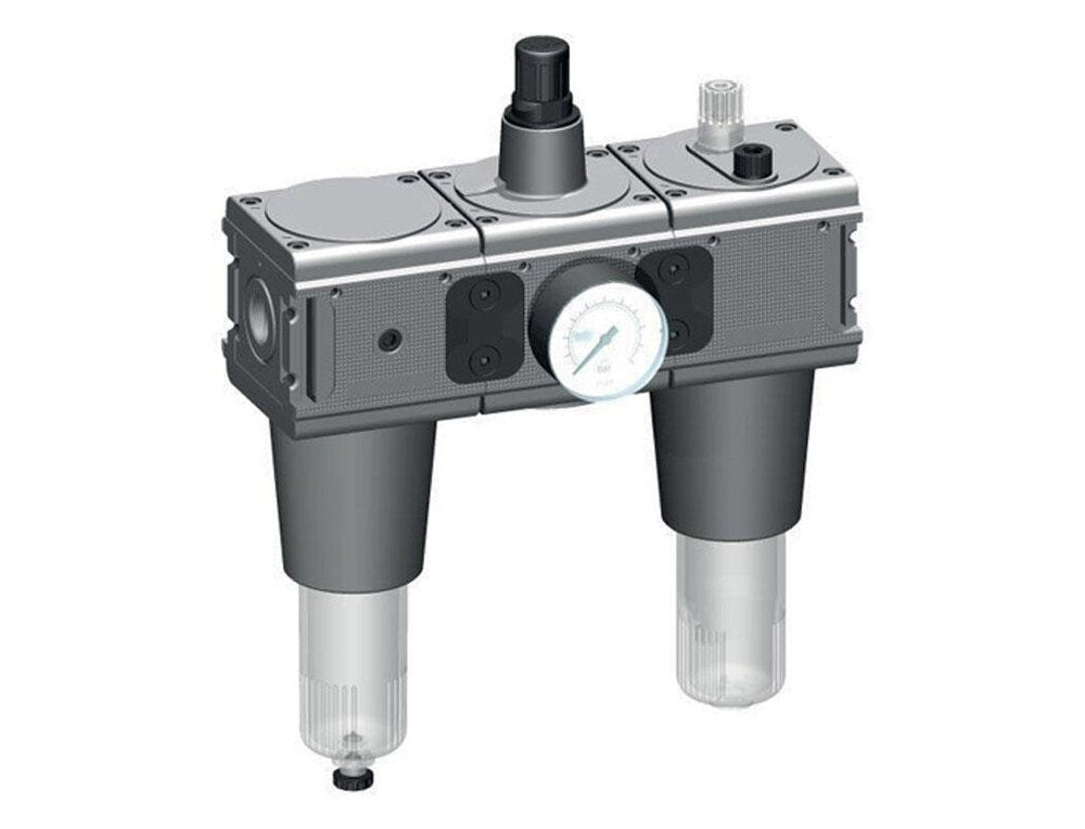 FRL 3-Delig G3/4'' 13500l/min 0.5-16.0bar/7-232psi Semi-Automatische Cilinderslot Polycarbonaat Multifix 5