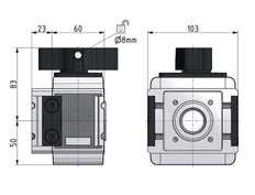 3/2 Kogelkraan G1 25000 l/min Multifix 5