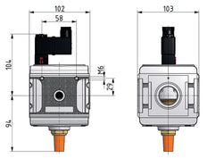 3/2 Klep G3/4 24VAC 14000 l/min Multifix 5