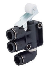 6mm Normally Open Tube Exhaust Roller Type 3/2-Way Mechanical Valve