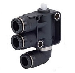 6mm Normaal Gesloten Afblaas via Slang 3/2-Weg Mechanische Klep met Pin