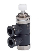 4mm Normally Closed Open-Air Exhaust Panel Mount Pin Type 3/2-Way Mechanical Valve