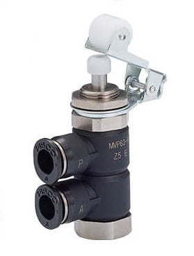 4mm Normaal Gesloten Paneelmontage 2-Weg Mechanische Klep met Roller