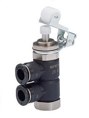 4mm Normaal Gesloten Paneelmontage 2-Weg Mechanische Klep met Roller