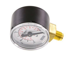 -1..0 Bar (-15..0 psi) Pressure Gauge Below Steel/Brass 40 mm Class 1.6