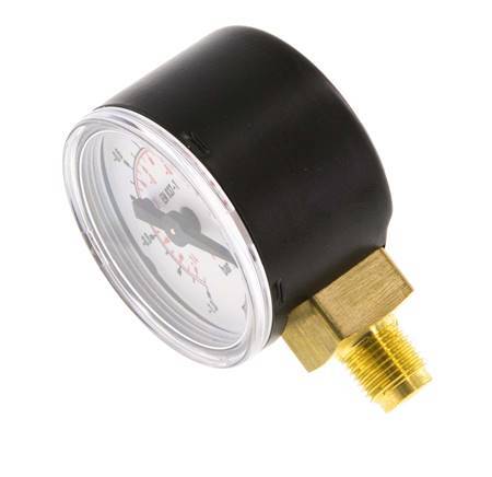 '-1..0 Bar Manometer Onderaansluiting Staal/Messing 40 mm Klasse 1.6