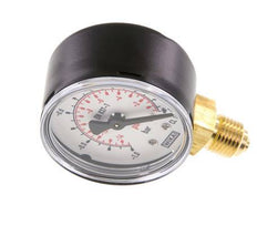 '-1..0 Bar Manometer Onderaansluiting Staal/Messing 50 mm Klasse 1.6