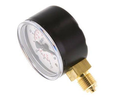 '-1..0 Bar Manometer Onderaansluiting Staal/Messing 50 mm Klasse 1.6