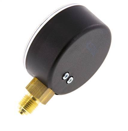 -1..15 Bar (-15..218 psi) Pressure Gauge Below Plastic/Brass 63 mm Class 2.5