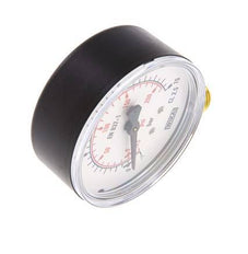 1..15 Bar Manometer Onderaansluiting Kunststof/Messing 63 mm Klasse 2.5