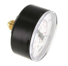 -1..1.5 Bar (-15..22 psi) Pressure Gauge Rear Steel/Brass 63 mm Class 1.6