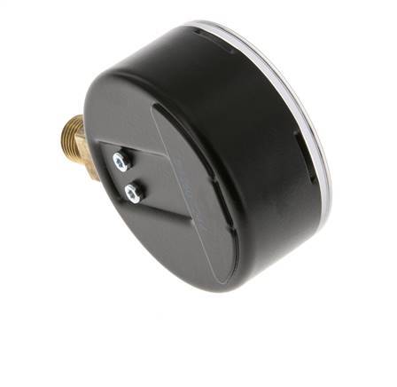 -1.2..0 Bar (-17..0 psi) Pressure Gauge Below Steel/Brass 63 mm Class 1.6