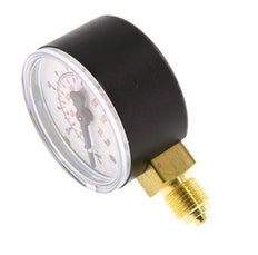 0..100 Bar Manometer Onderaansluiting Kunststof/Messing 50 mm Klasse 2.5