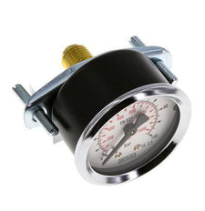 0...100 Bar (0...1450 psi) Paneelmontage Manometer Staal/Brons 50 mm Klasse 2.5 (Beugel)