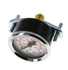 0...100 Bar (0...1450 psi) Paneelmontage Manometer Staal/Brons 50 mm Klasse 2.5 (Beugel)