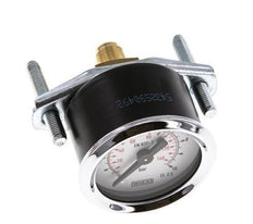 0..10 Bar (0..145 psi) Panel Mount Pressure Gauge Steel/Brass 40 mm Class 2.5 (Bracket)