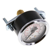 0...10 Bar (0..145 psi) Paneelmontage Manometer Staal/Brons 50 mm Klasse 2.5 (Beugel)