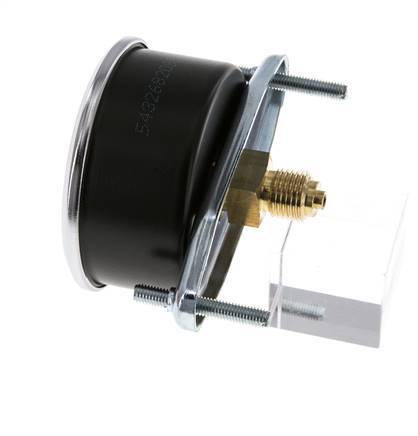 0...10 Bar (0..145 psi) Paneelmontage Manometer Staal/Brons 63 mm Klasse 2.5 (Beugel)