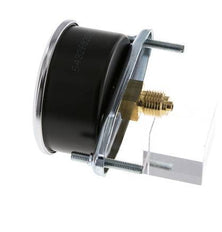 0...10 Bar (0..145 psi) Paneelmontage Manometer Staal/Brons 63 mm Klasse 2.5 (Beugel)