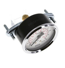 0...10 Bar (0..145 psi) Paneelmontage Manometer Staal/Brons 63 mm Klasse 2.5 (Beugel)