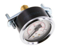 0...16 Bar (0..232 psi) Paneelmontage Manometer Staal/Brons 50 mm Klasse 2.5 (Beugel)