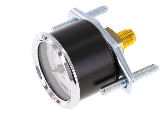 0..1.6 Bar (0..23 psi) Panel Mount Pressure Gauge Steel/Brass 40 mm Class 2.5 (Bracket)