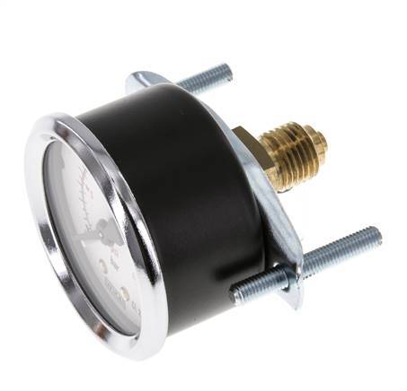 0..1.6 Bar (0..23 psi) Panel Mount Pressure Gauge Steel/Brass 50 mm Class 2.5 (Bracket)