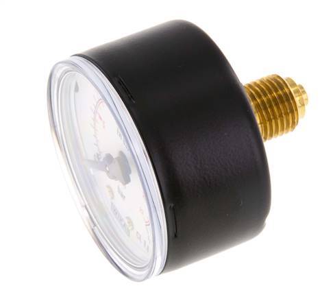 0..1.6 Bar Manometer Achteraansluiting Staal/Messing 50 mm Klasse 1.6