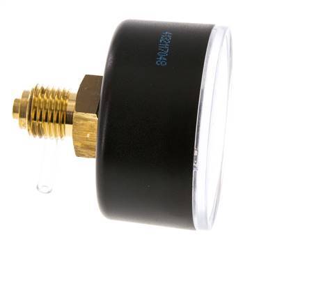 0..25 Bar (0..363 psi) Pressure Gauge Rear Plastic/Brass 50 mm Class 2.5
