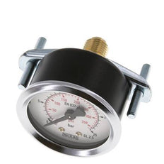0...25 Bar (0..363 psi) Paneelmontage Manometer Staal/Brons 50 mm Klasse 2.5 (Beugel)