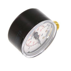 0..25 Bar (0..363 psi) Pressure Gauge Below Steel/Brass 50 mm Class 1.6