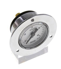 0..40 Bar Paneelmontage Manometer Staal/Messing 40 mm Klasse 2.5 (Voorflens)