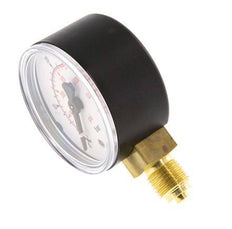 0..40 Bar Manometer Onderaansluiting Kunststof/Messing 50 mm Klasse 2.5