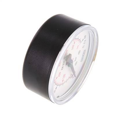 0..40 Bar Manometer Onderaansluiting Kunststof/Messing 63 mm Klasse 2.5