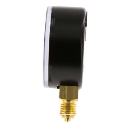 0..40 Bar (0..580 psi) Pressure Gauge Below Steel/Brass 63 mm Class 1.6