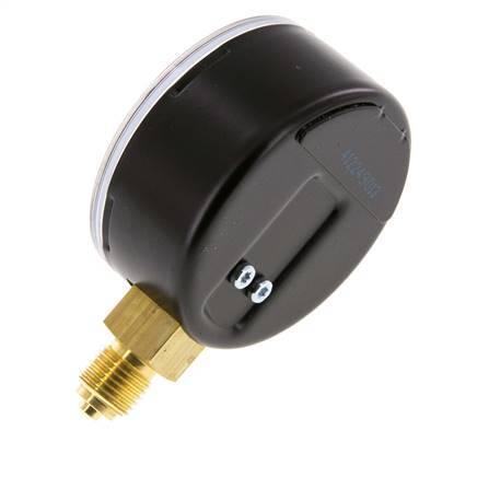 0..40 Bar Manometer Onderaansluiting Staal/Messing 63 mm Klasse 1.6