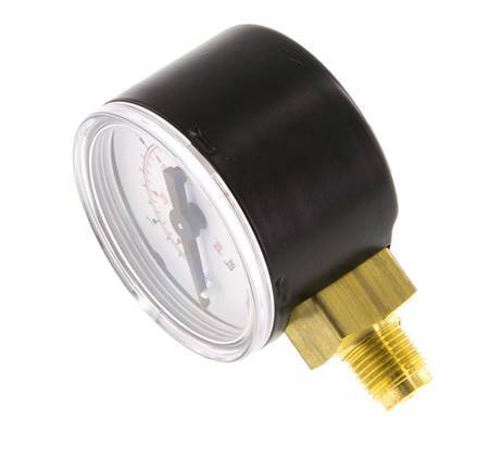 0..4 Bar Manometer Onderaansluiting Staal/Messing 40 mm Klasse 1.6
