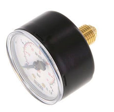 0..4 Bar Manometer Achteraansluiting Staal/Messing 50 mm Klasse 1.6