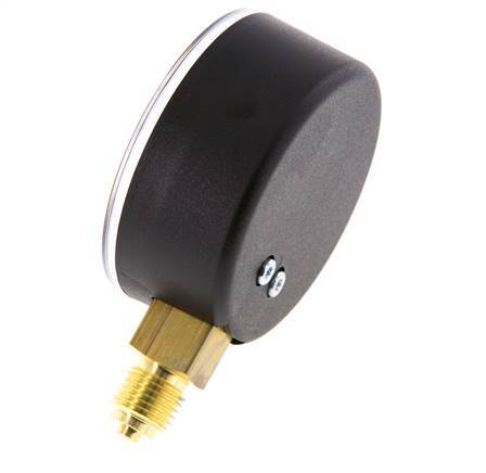 0..4 Bar (0..58 psi) Pressure Gauge Below Plastic/Brass 63 mm Class 2.5