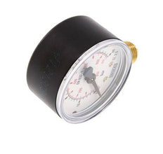 0..60 Bar Manometer Onderaansluiting Kunststof/Messing 50 mm Klasse 2.5
