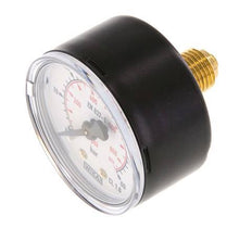 0..60 Bar (0..870 psi) Pressure Gauge Rear Steel/Brass 50 mm Class 1.6