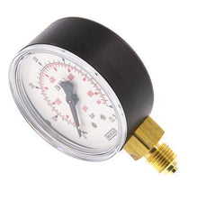 0..60 Bar Manometer Onderaansluiting Kunststof/Messing 63 mm Klasse 2.5