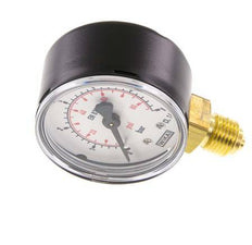 0..6 Bar Manometer Onderaansluiting Staal/Messing 50 mm Klasse 1.6