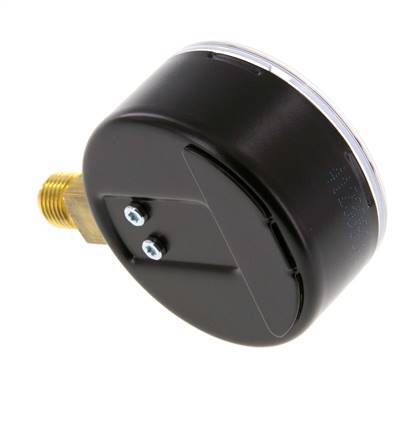 0..6 Bar Manometer Onderaansluiting Staal/Messing 63 mm Klasse 1.6