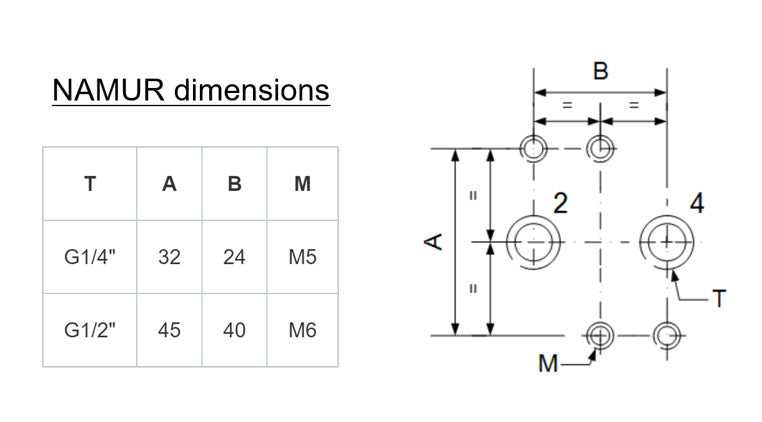 G1/4" 24V DC 5/2-Way NAMUR Magneetventiel 1.5-8bar MVSN