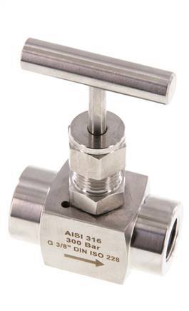 G3/8'' RVS Naaldafsluiter PTFE 300 bar - NLS
