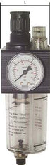 FRL G1/2'' 1400 l/min 0.5-16.0bar/7-232psi Manual Polycarbonate Combo 1