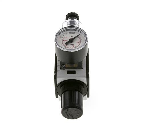 Filter-Regelaar G1/4'' 1000l/min 0,5-10,0bar/7-145psi 40 mm Manometer Futura 0