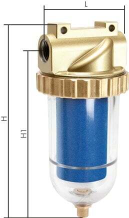 Microfilter 0.01microns G1/2'' 2000 l/min Manual Metal Standard 3